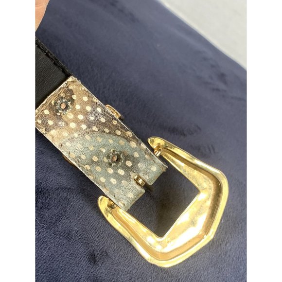 Vintage Elite Womens Belt Large Metallic Medallion Gold Buckle‎ Retro 80s 90s main image 4